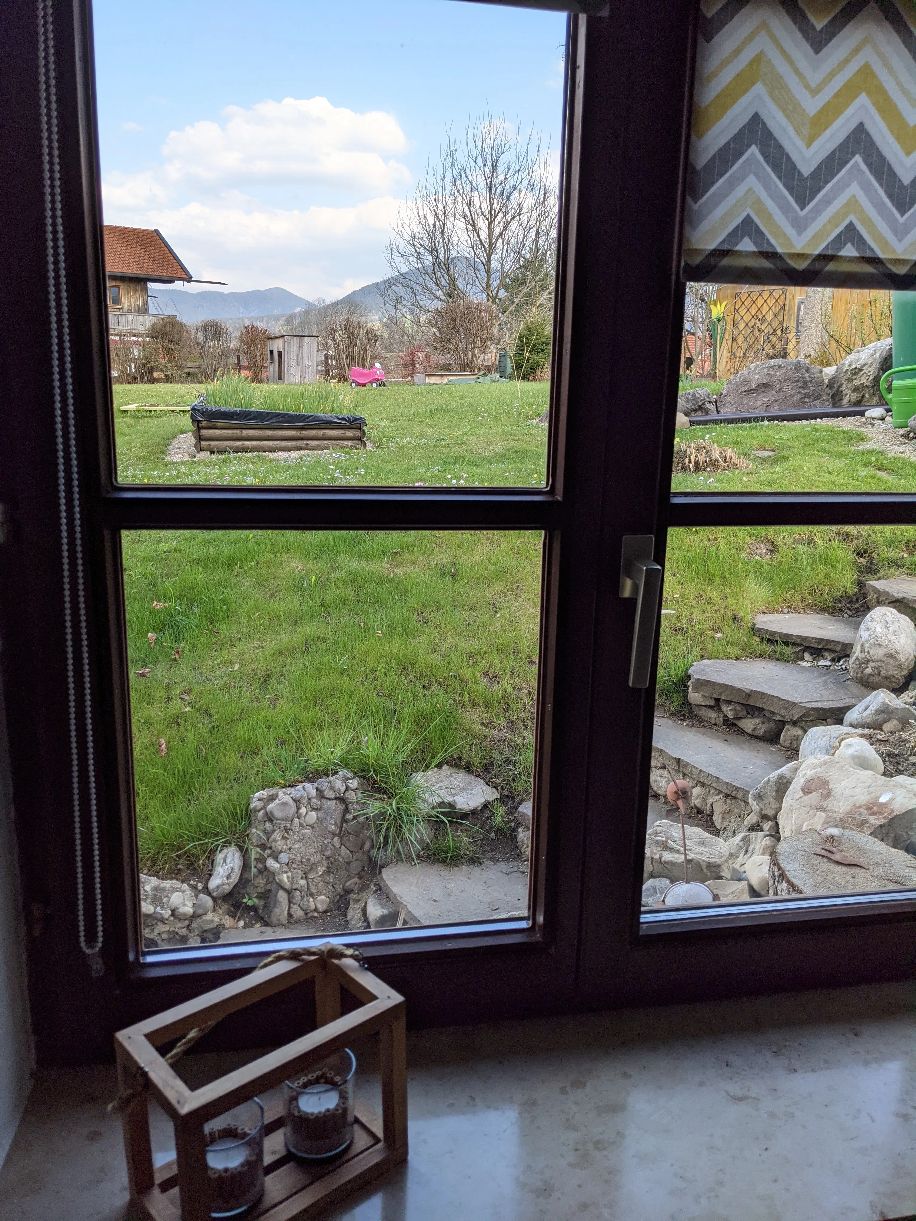Bergblick von der Ferienwohnung im Isarwinkel