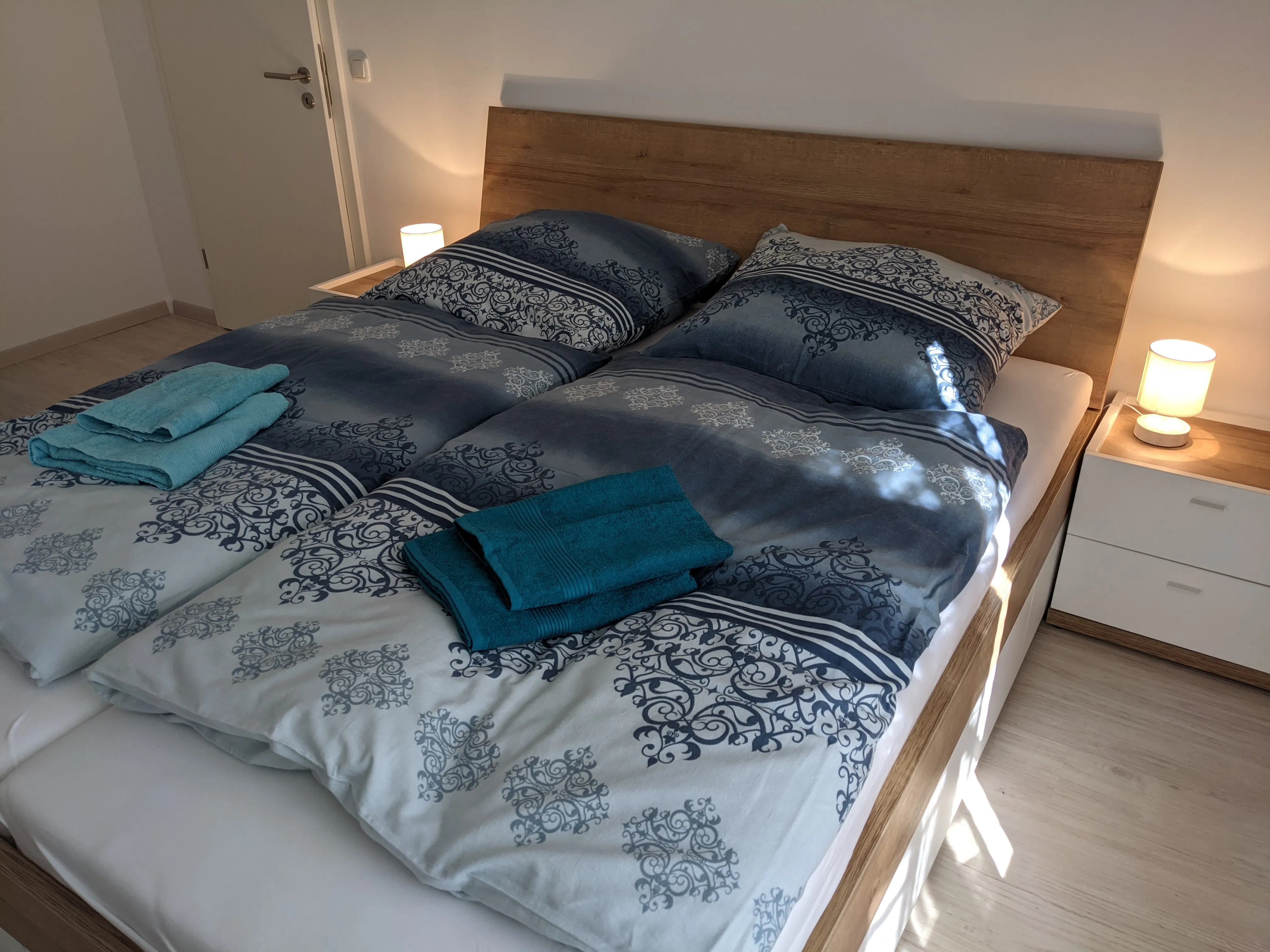 Schlafzimmer der Ferienwohnung bei Bad Tölz